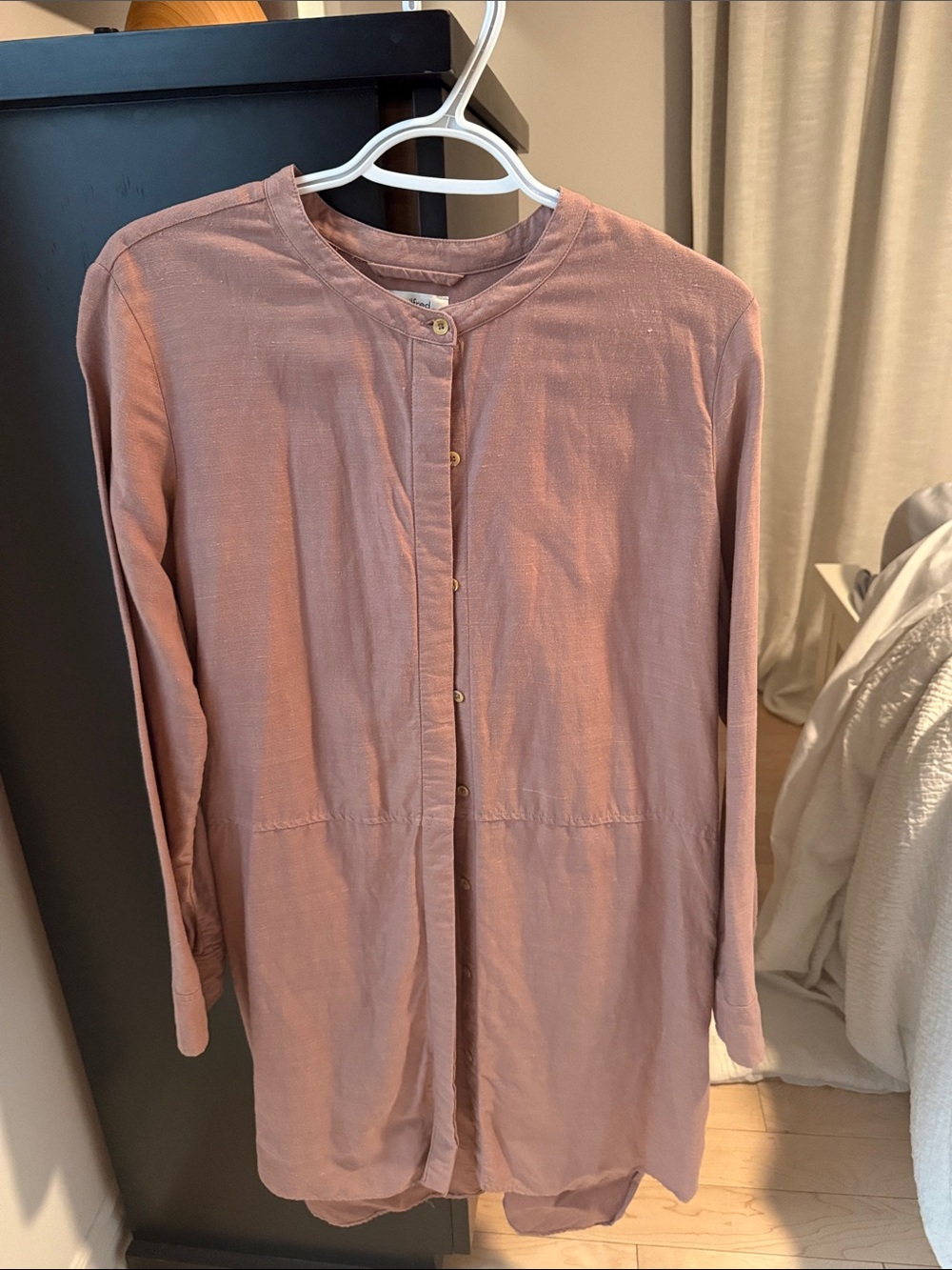 Wilfred Lightweight Longline Shirt Jacket - Dusty Rose